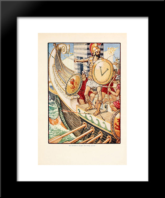 He Became A Target For Every Arrow 20x24 Black Modern Wood Framed Art Print Poster by Crane, Walter