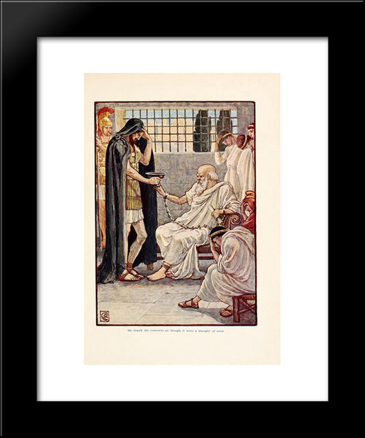 He Drank The Contents As Though It Were A Draught Of Wine 20x24 Black Modern Wood Framed Art Print Poster by Crane, Walter