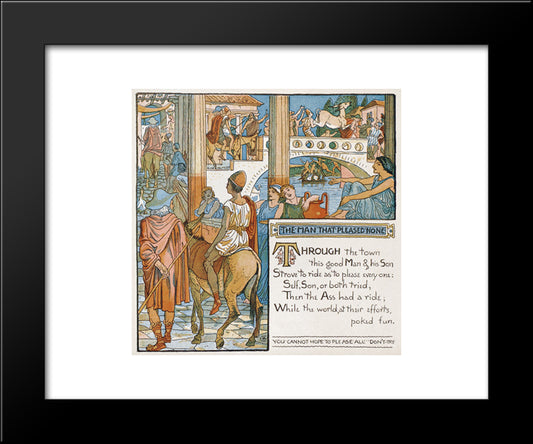 Illustration For The Man That Pleased None 20x24 Black Modern Wood Framed Art Print Poster by Crane, Walter