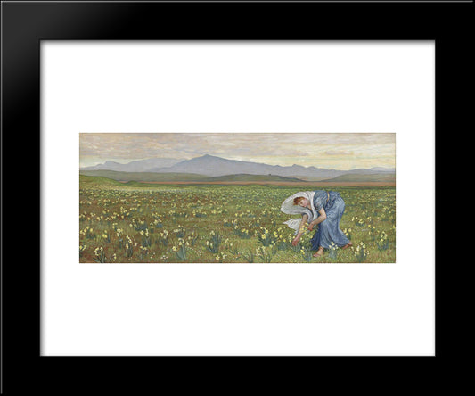 La Primavera 20x24 Black Modern Wood Framed Art Print Poster by Crane, Walter