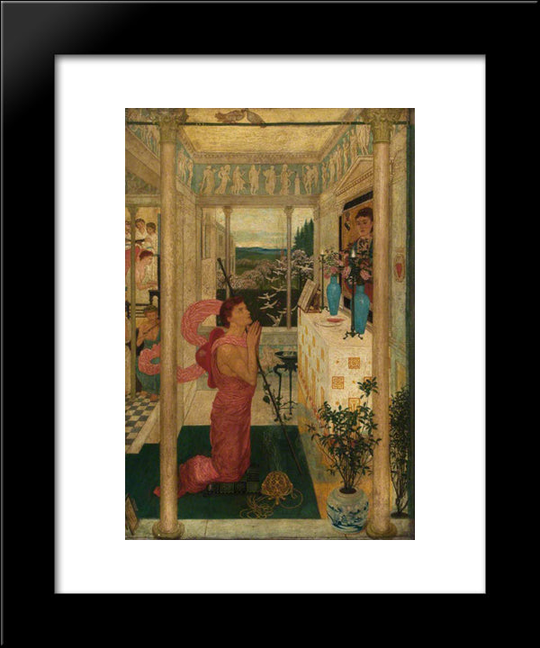 Love'S Altar 20x24 Black Modern Wood Framed Art Print Poster by Crane, Walter