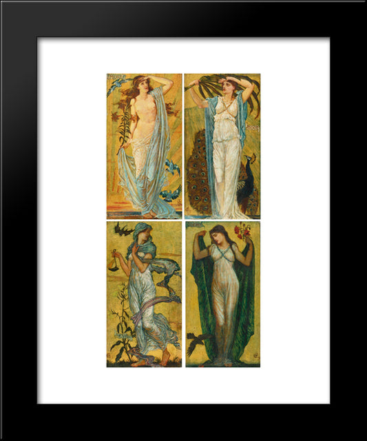 Morn, Noon, Eve, Night 20x24 Black Modern Wood Framed Art Print Poster by Crane, Walter