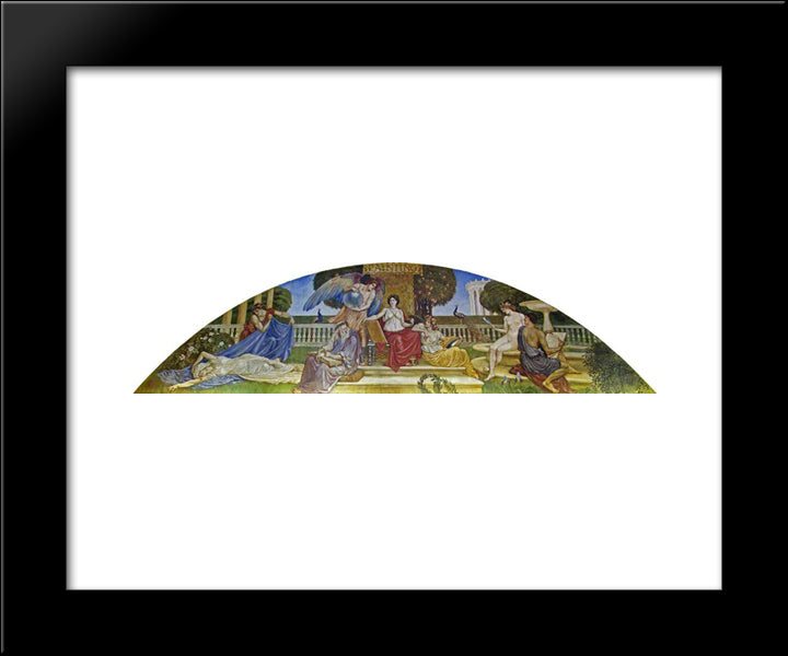 Painting 20x24 Black Modern Wood Framed Art Print Poster by Crane, Walter