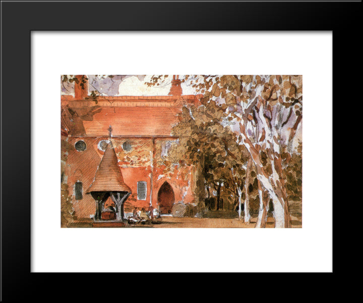 Red House, Bexleyheath 20x24 Black Modern Wood Framed Art Print Poster by Crane, Walter