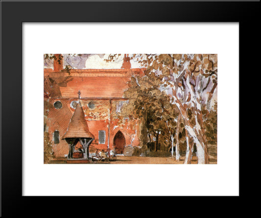Red House, Bexleyheath 20x24 Black Modern Wood Framed Art Print Poster by Crane, Walter