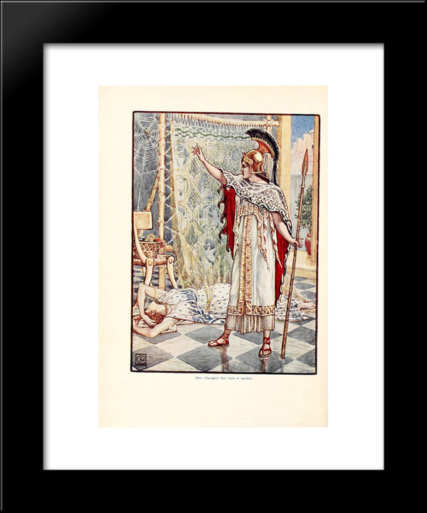 She Changed Her Into Spider 20x24 Black Modern Wood Framed Art Print Poster by Crane, Walter