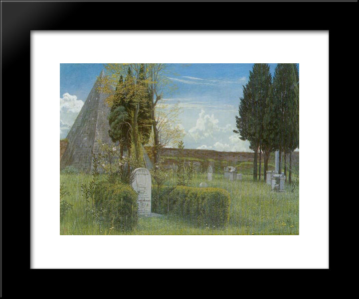 Shelley'S Tomb In The Protestant Cemetery 20x24 Black Modern Wood Framed Art Print Poster by Crane, Walter