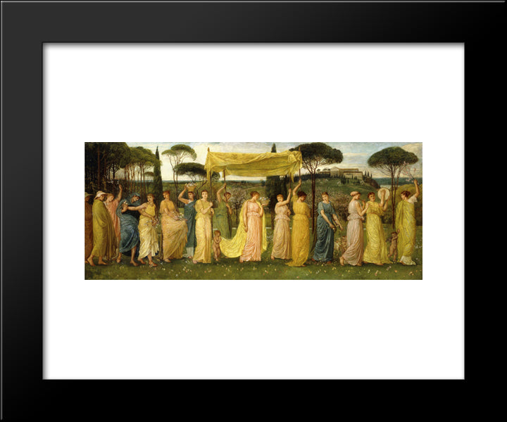 The Advent Of Spring 20x24 Black Modern Wood Framed Art Print Poster by Crane, Walter