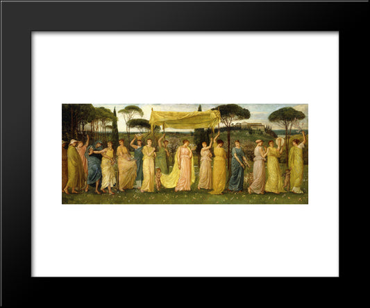 The Advent Of Spring 20x24 Black Modern Wood Framed Art Print Poster by Crane, Walter