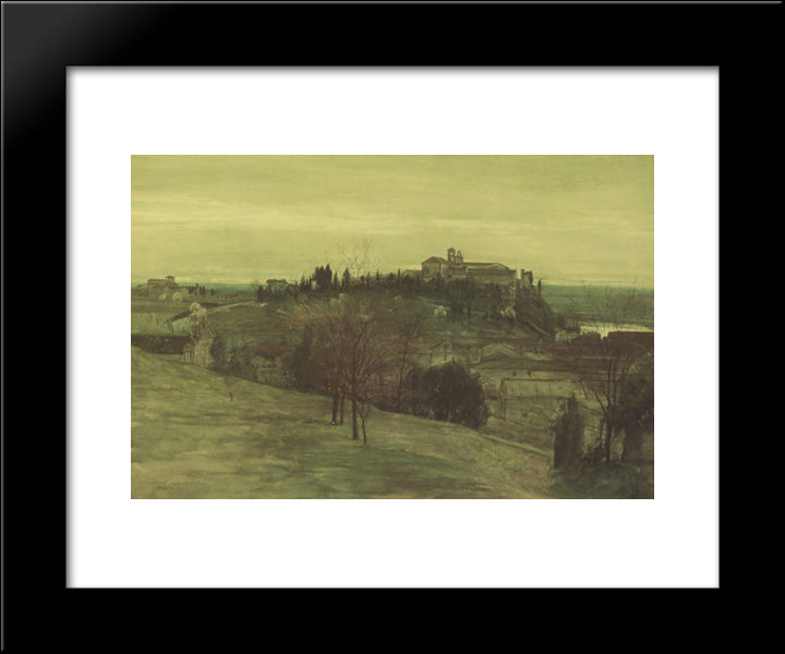 The Aventine From The Palatine 20x24 Black Modern Wood Framed Art Print Poster by Crane, Walter
