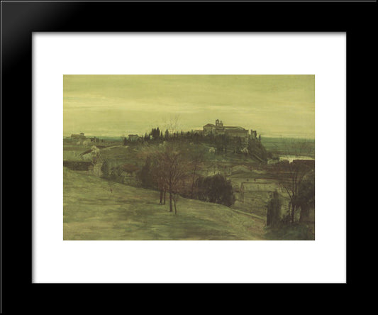 The Aventine From The Palatine 20x24 Black Modern Wood Framed Art Print Poster by Crane, Walter