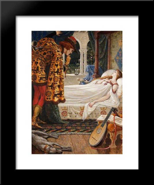 The Briar Rose (Triptych, Centre Panel) 20x24 Black Modern Wood Framed Art Print Poster by Crane, Walter