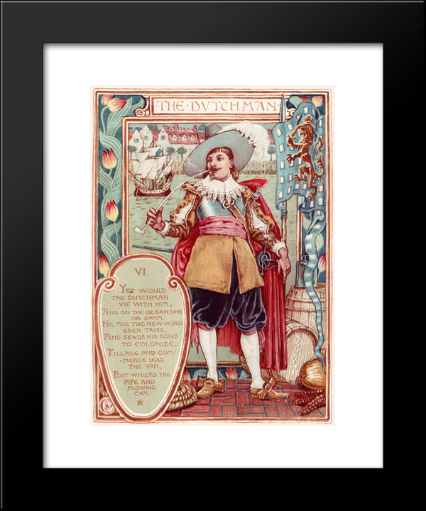 The Dutchman 20x24 Black Modern Wood Framed Art Print Poster by Crane, Walter