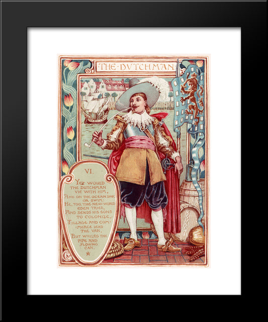 The Dutchman 20x24 Black Modern Wood Framed Art Print Poster by Crane, Walter