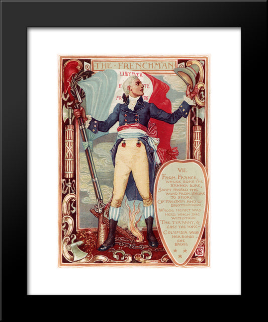 The Frenchman 20x24 Black Modern Wood Framed Art Print Poster by Crane, Walter