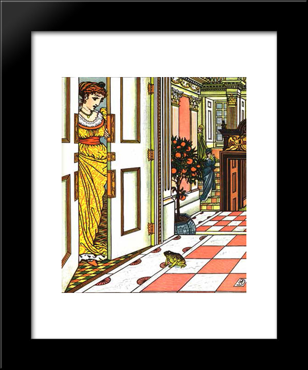 The Frog Prince And Other Stories 20x24 Black Modern Wood Framed Art Print Poster by Crane, Walter