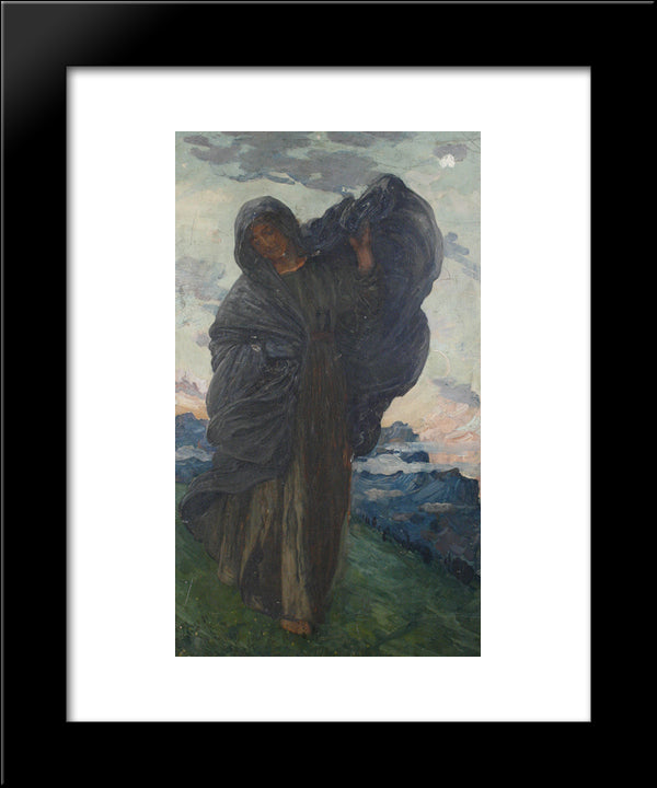 Winter 20x24 Black Modern Wood Framed Art Print Poster by Crane, Walter