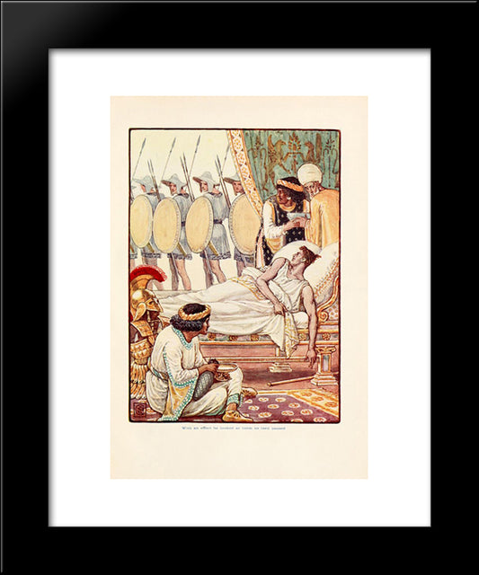 With An Effort He Looked At Them As They Passed 20x24 Black Modern Wood Framed Art Print Poster by Crane, Walter