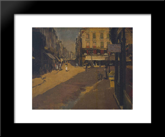 Cafe Of The Courts, Dieppe 20x24 Black Modern Wood Framed Art Print Poster by Sickert, Walter