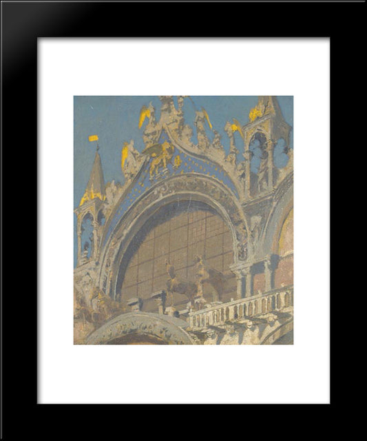 Horses Of St. Mark'S, Venice 20x24 Black Modern Wood Framed Art Print Poster by Sickert, Walter