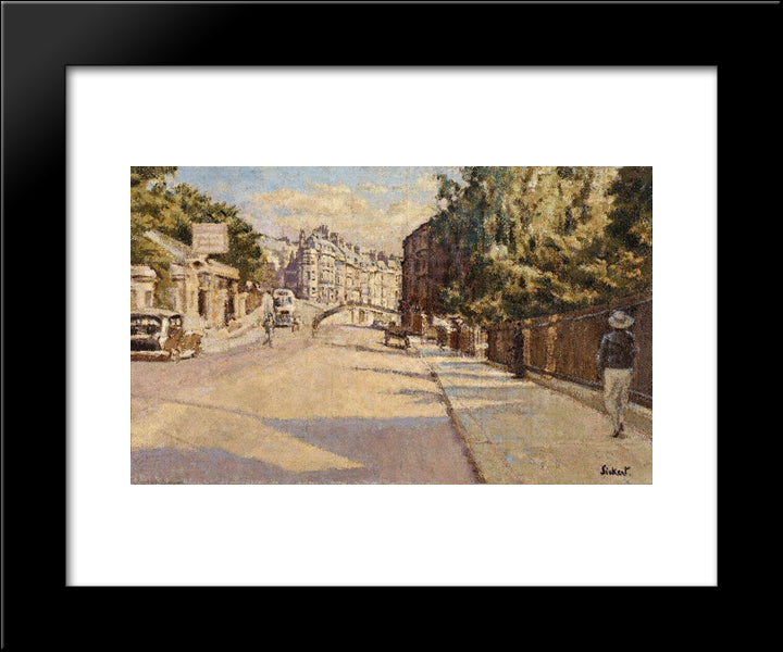 London Street, Bath 20x24 Black Modern Wood Framed Art Print Poster by Sickert, Walter