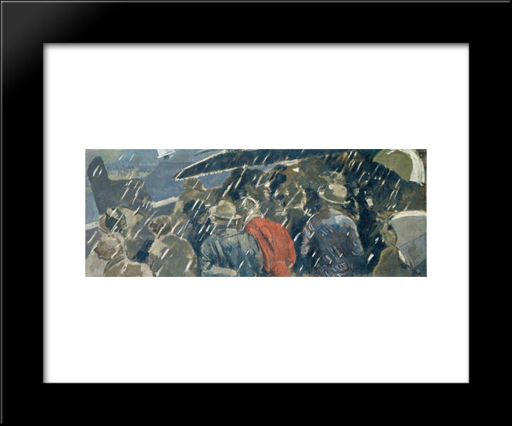 Miss Earhart'S Arrival 20x24 Black Modern Wood Framed Art Print Poster by Sickert, Walter