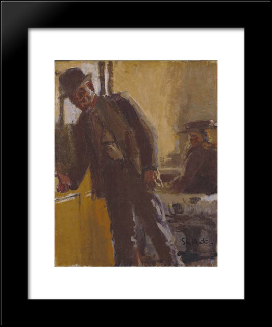 Off To The Pub 20x24 Black Modern Wood Framed Art Print Poster by Sickert, Walter