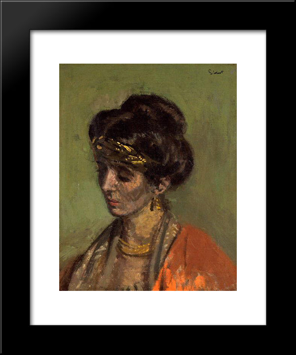 Portrait Of Lady Noble 20x24 Black Modern Wood Framed Art Print Poster by Sickert, Walter