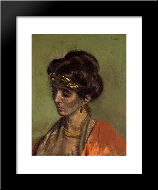 Portrait Of Lady Noble 20x24 Black Modern Wood Framed Art Print Poster by Sickert, Walter