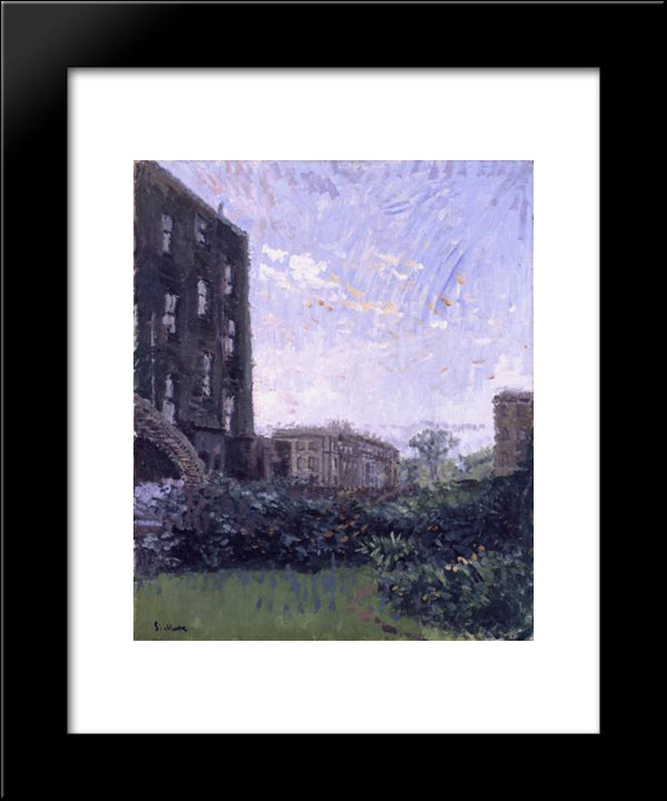 Rowlandson House - Sunset 20x24 Black Modern Wood Framed Art Print Poster by Sickert, Walter