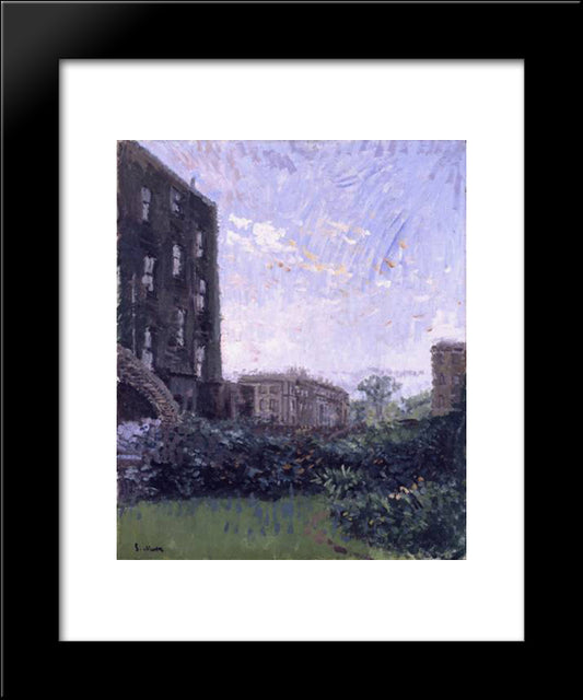 Rowlandson House - Sunset 20x24 Black Modern Wood Framed Art Print Poster by Sickert, Walter