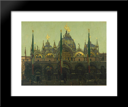 St. Mark'S, Venice 20x24 Black Modern Wood Framed Art Print Poster by Sickert, Walter