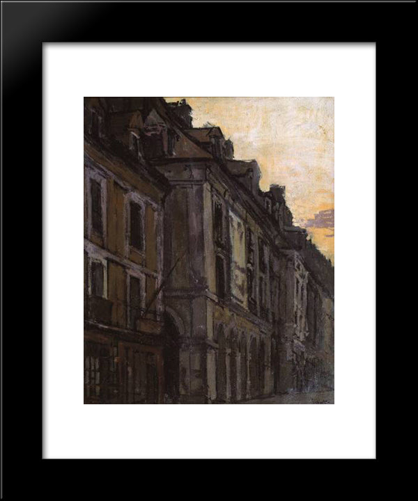 The Arcades Of Fish Shop, Dieppe 20x24 Black Modern Wood Framed Art Print Poster by Sickert, Walter