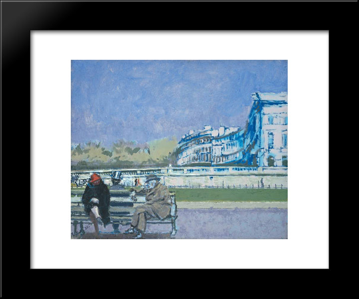 The Front At Hove (Turpe Senex Miles Turpe Senilis Amor) 20x24 Black Modern Wood Framed Art Print Poster by Sickert, Walter