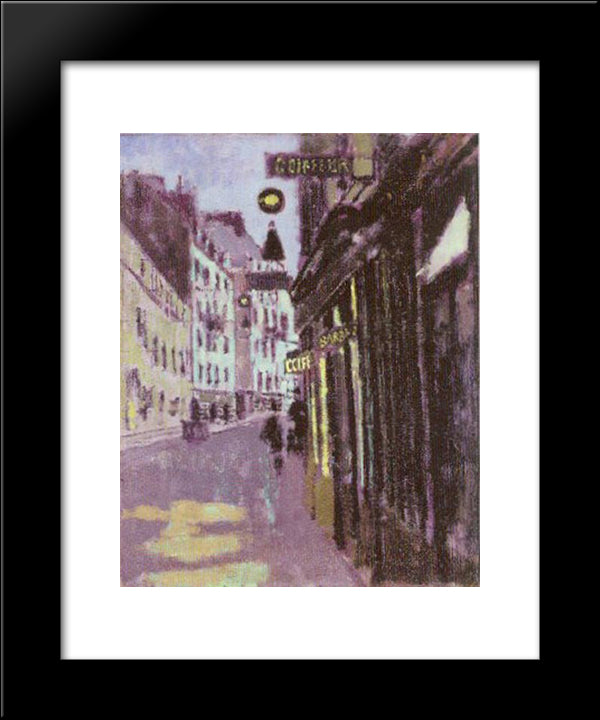 The Notre-Dame Des Champs 20x24 Black Modern Wood Framed Art Print Poster by Sickert, Walter