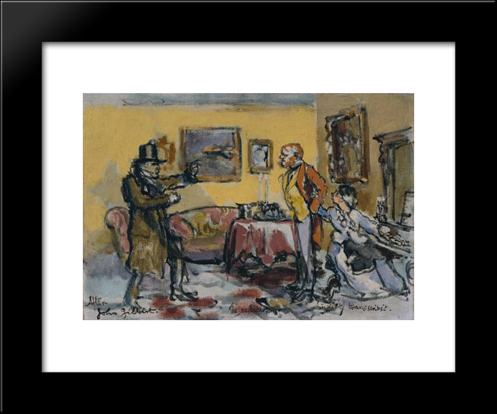 The Seducer 20x24 Black Modern Wood Framed Art Print Poster by Sickert, Walter