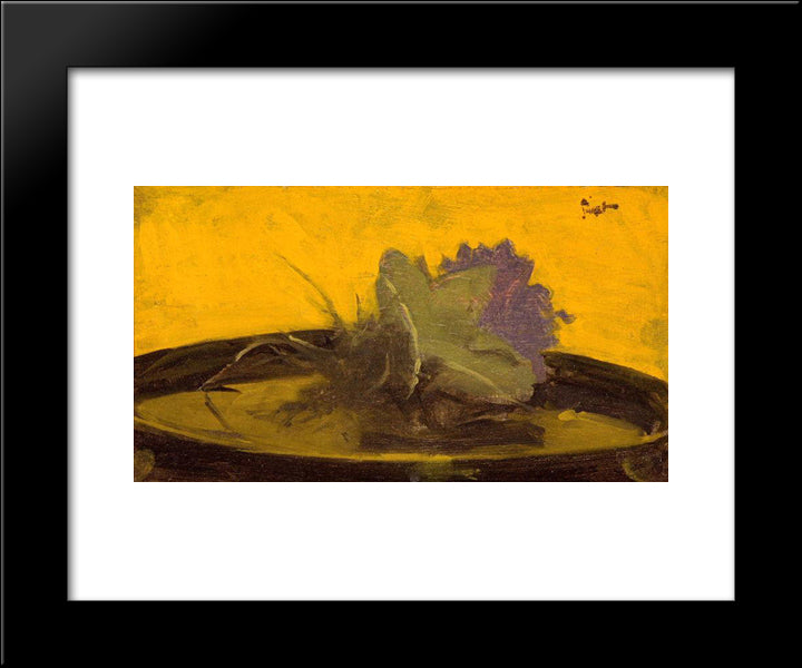 Violets 20x24 Black Modern Wood Framed Art Print Poster by Sickert, Walter