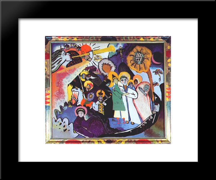 All Saints Day I 20x24 Black Modern Wood Framed Art Print Poster by Kandinsky, Wassily