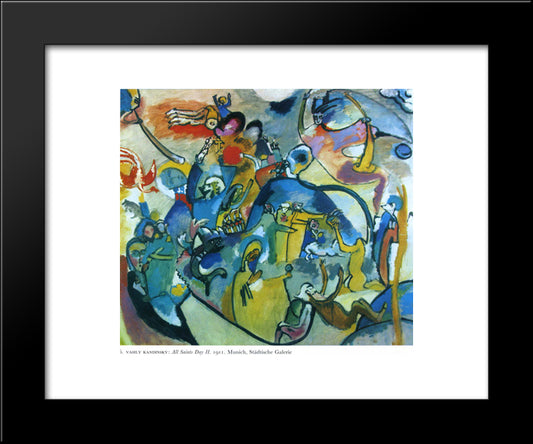 All Saints Day Ii 20x24 Black Modern Wood Framed Art Print Poster by Kandinsky, Wassily