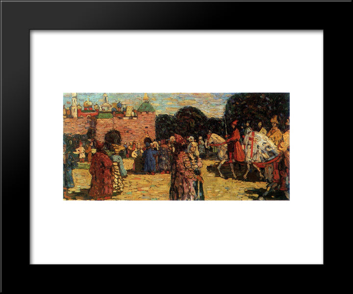 Ancient Russia 20x24 Black Modern Wood Framed Art Print Poster by Kandinsky, Wassily