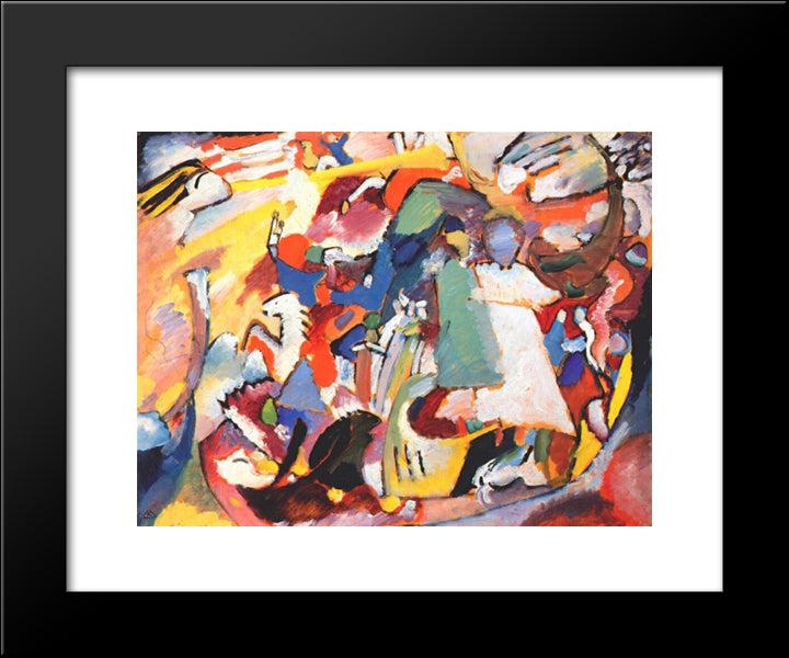 Angel Of The Last Judgment 20x24 Black Modern Wood Framed Art Print Poster by Kandinsky, Wassily