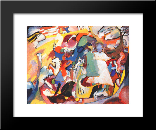 Angel Of The Last Judgment 20x24 Black Modern Wood Framed Art Print Poster by Kandinsky, Wassily