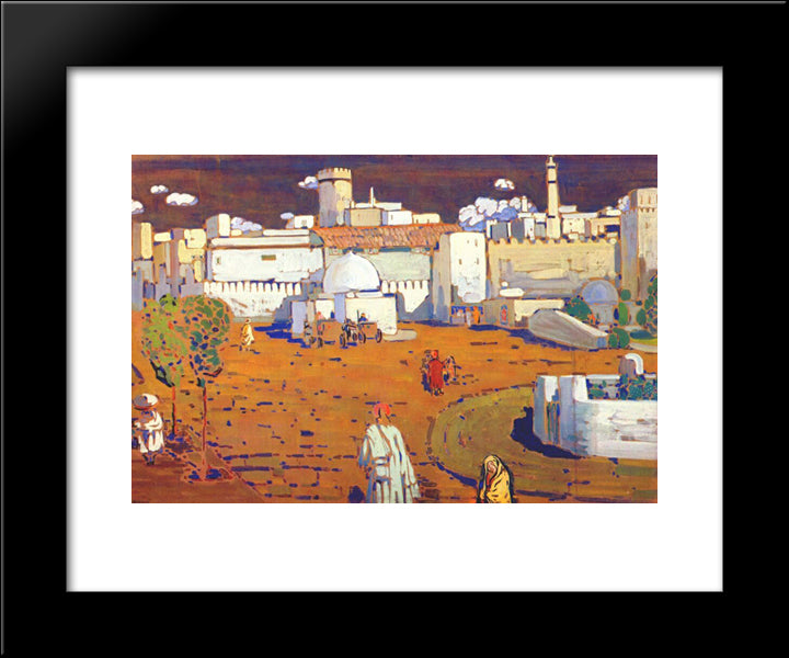 Arab Town 20x24 Black Modern Wood Framed Art Print Poster by Kandinsky, Wassily