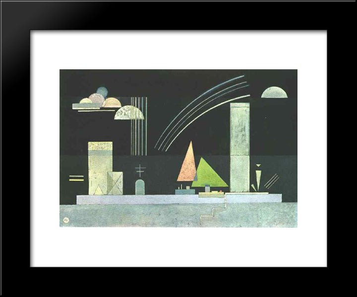 At Rest 20x24 Black Modern Wood Framed Art Print Poster by Kandinsky, Wassily