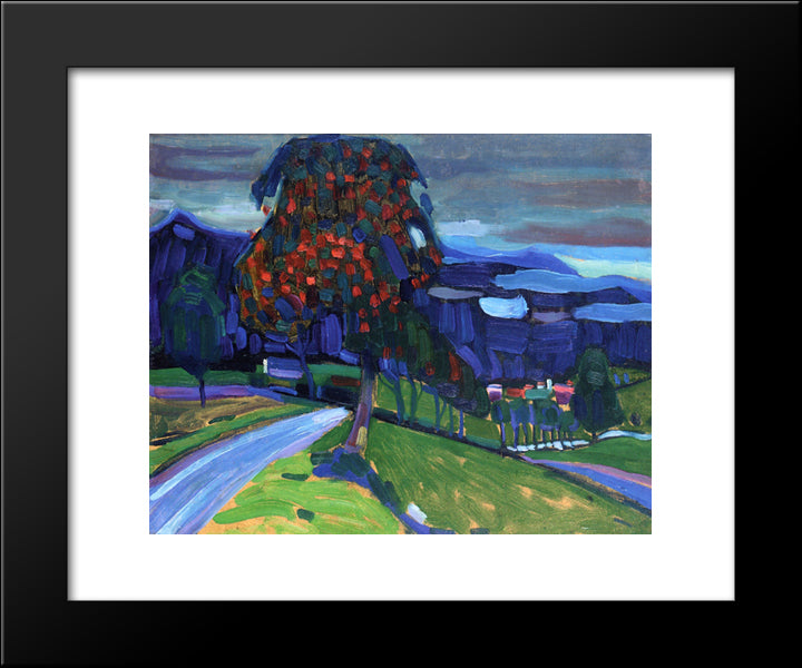 Autumn In Murnau 20x24 Black Modern Wood Framed Art Print Poster by Kandinsky, Wassily