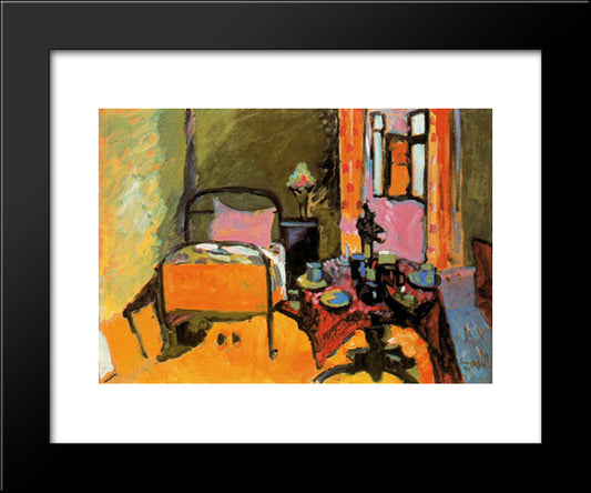 Bedroom In Aintmillerstrasse 20x24 Black Modern Wood Framed Art Print Poster by Kandinsky, Wassily