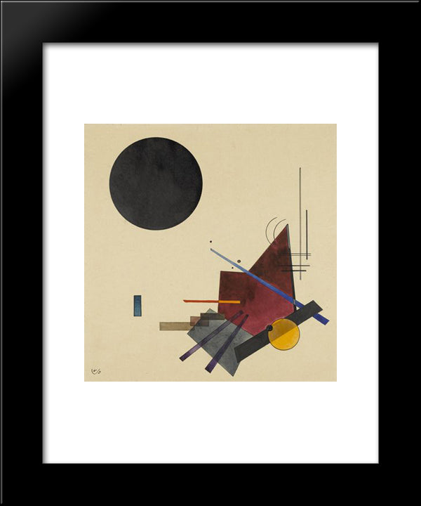 Black Relationship 20x24 Black Modern Wood Framed Art Print Poster by Kandinsky, Wassily