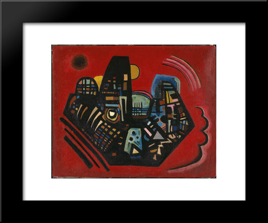 Black-Red 20x24 Black Modern Wood Framed Art Print Poster by Kandinsky, Wassily