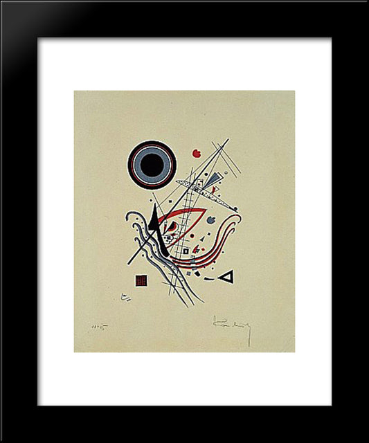 Blue 20x24 Black Modern Wood Framed Art Print Poster by Kandinsky, Wassily