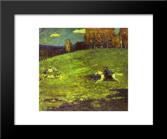 Blue Rider 20x24 Black Modern Wood Framed Art Print Poster by Kandinsky, Wassily